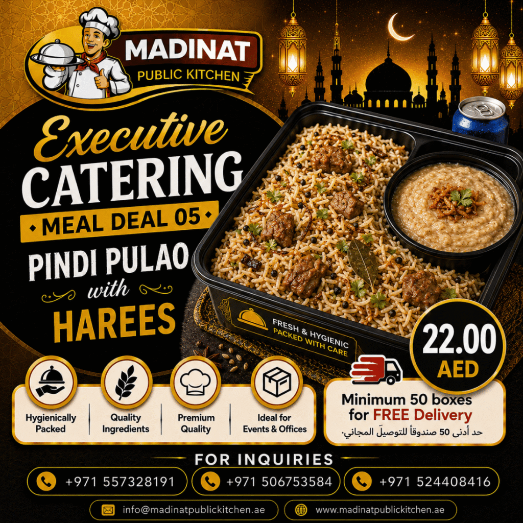 Executive Catering Meal Deal 05 - Pindi Pulao with harees | AED 22.00