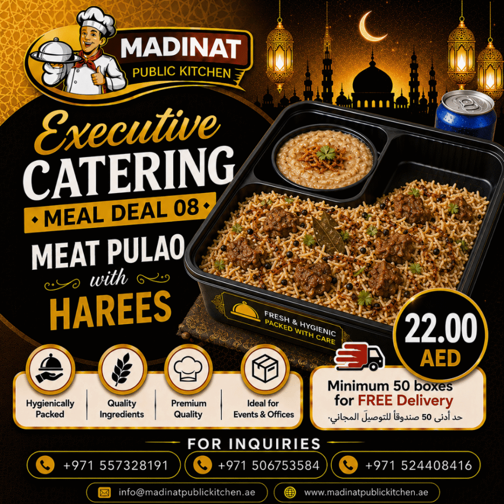 Executive Catering Meal Deal 08 - Meat Pulao with harees | AED 22.00