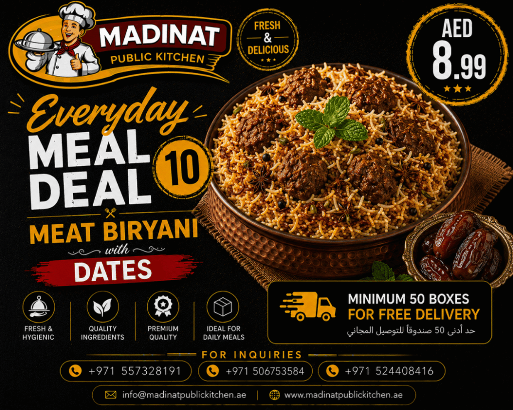 Everyday Meal Deal 10 - Meat Biryani with dates | AED 8.99