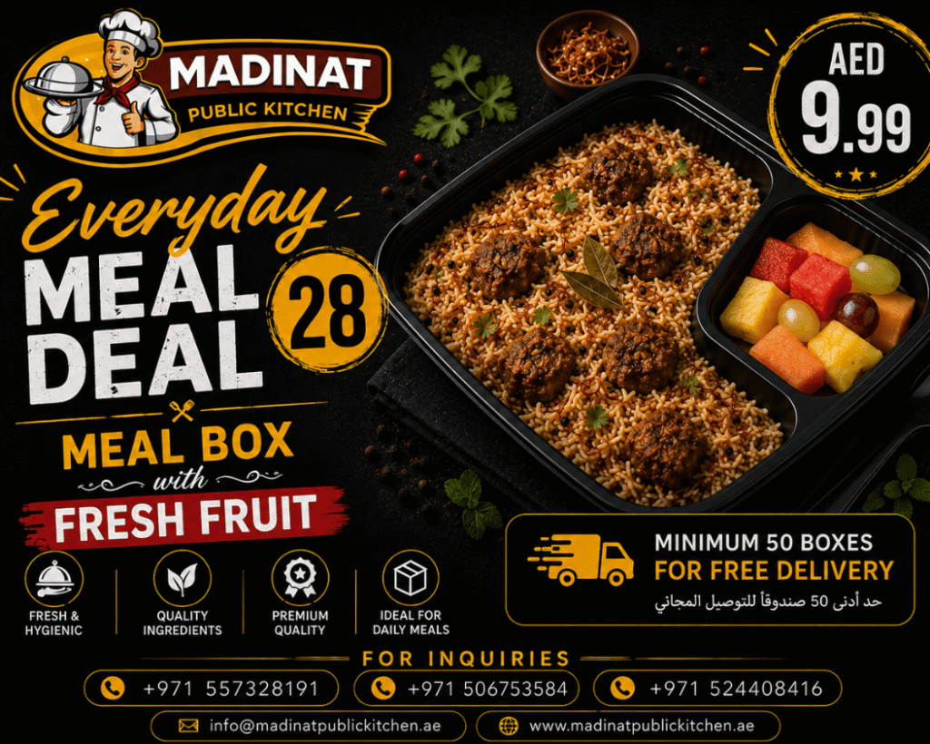Everyday Meal Deal 28 - Meal Box with fresh fruit | AED 9.99